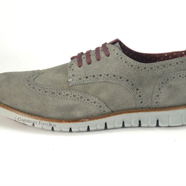 London Brogues Gatz Derby Suede Lightweight Flexible Mens Shoes