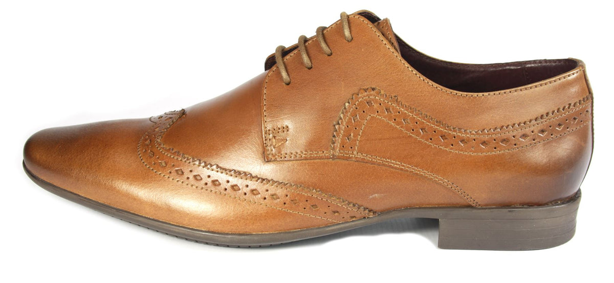 POD Ceres Pointed Toe Mens Leather Lace Up Brogues Formal Casual Shoes