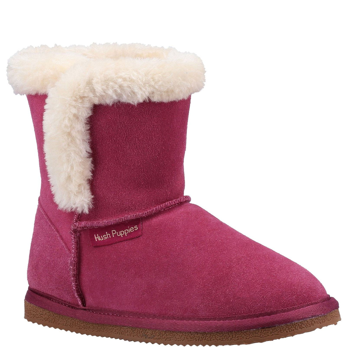 Hush Puppies Ashlynn Kids' Faux Fur Bootie Slippers