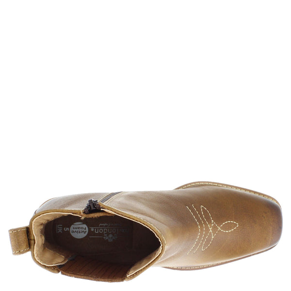 HX London Nashville Women's Leather Western Chelsea Boots