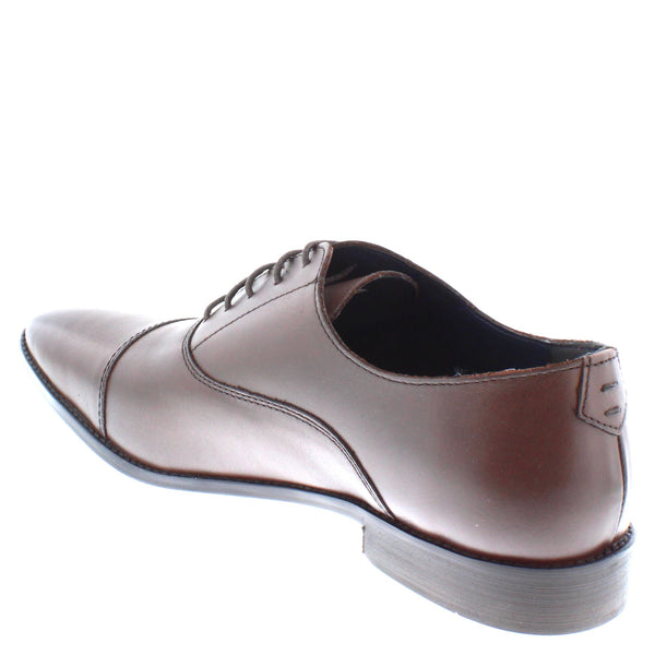 Thomas Crick Men's Leather Lace Up Oxford Cap Shoes