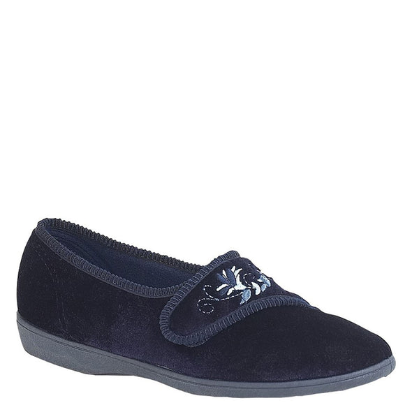 Sleepers Jolene Touch Fastening Embroidered Slippers