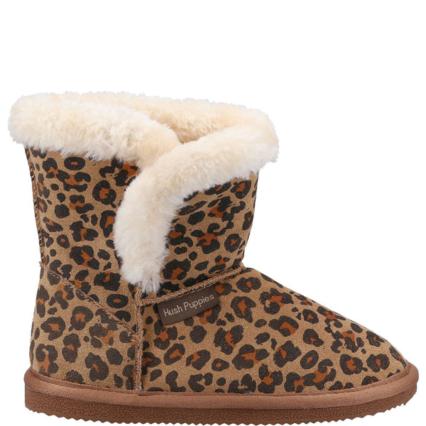 Hush Puppies Ashlynn Kids' Faux Fur Bootie Slippers