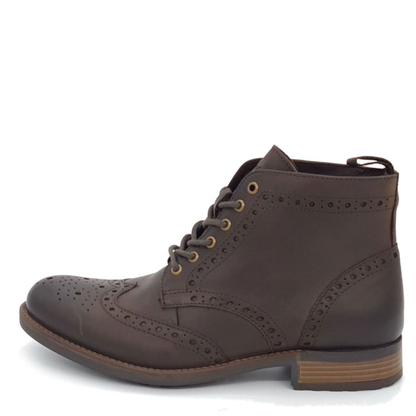 Kingston Brogue Lace Up Leather Boots