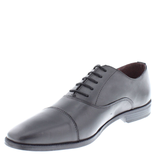 Thomas Crick Men's Leather Lace Up Oxford Cap Shoes