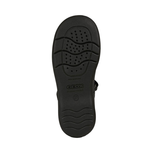 Geox Girls School Black Touch Fastening Naimara Girl Ballerina