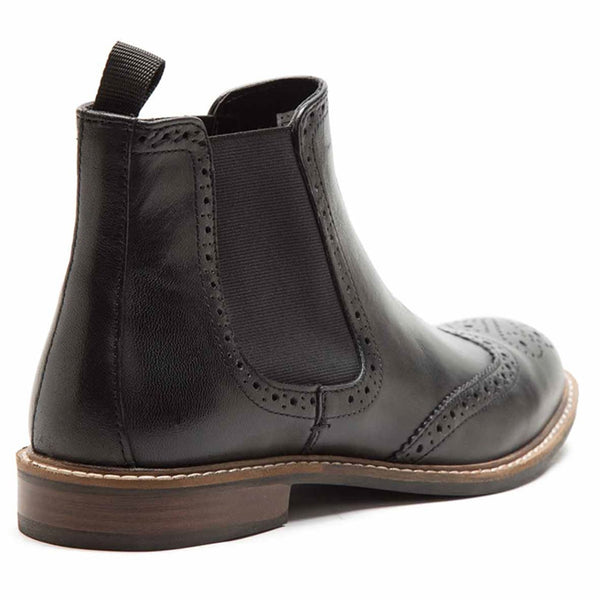 Thomas Crick Downton Brogue Mens Chelsea Pull On Leather