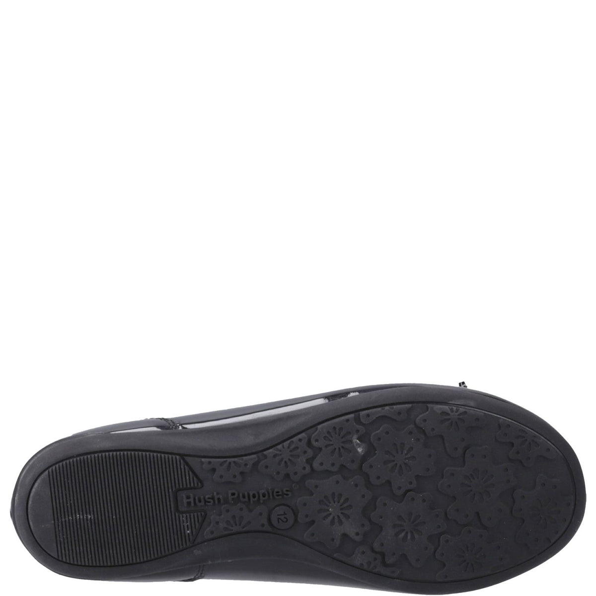 Hush Puppies Lillie Girls' Slip On Ballerina Patent School Shoes