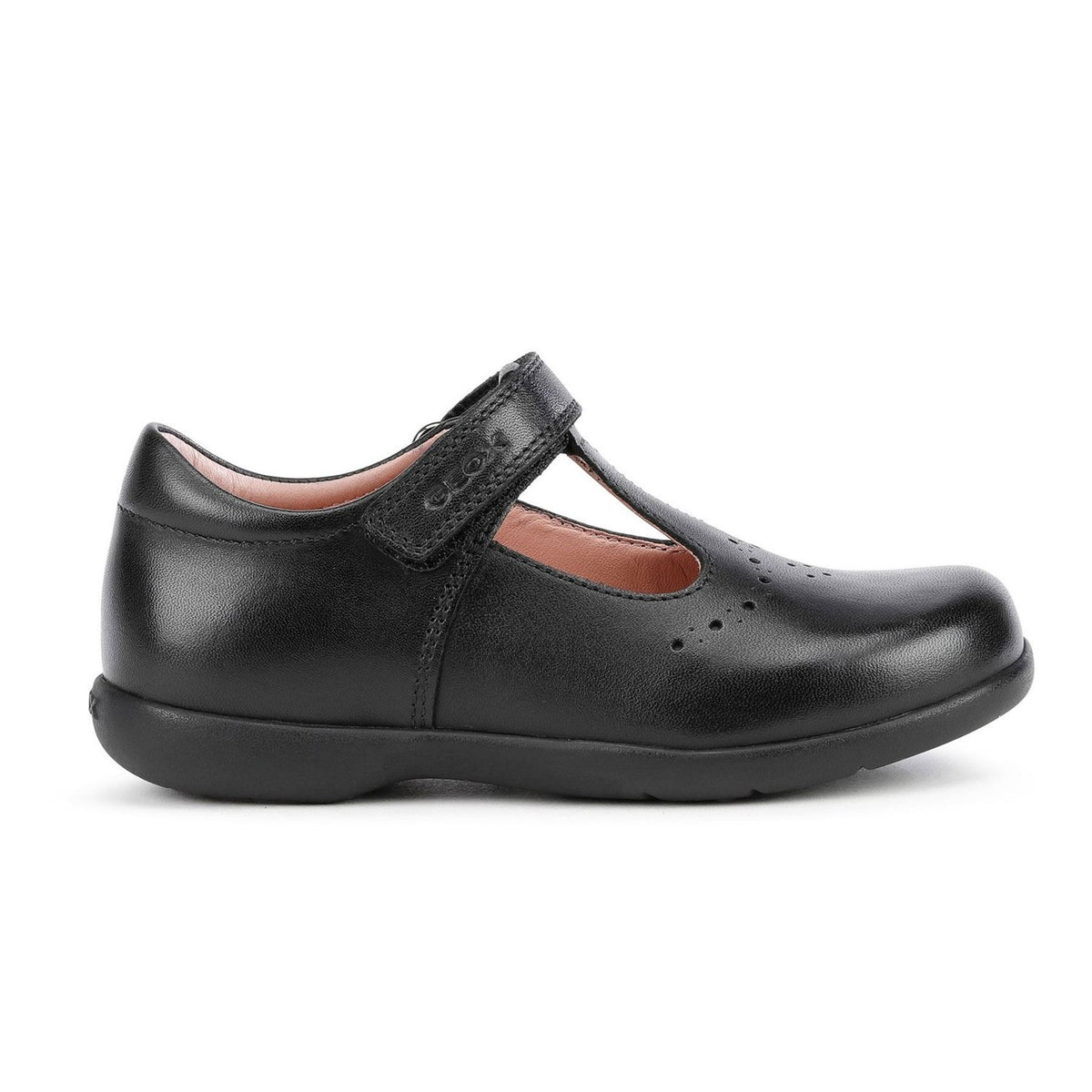 Geox Girls School Black Buckle Naimara Girl Ballerina Shoes
