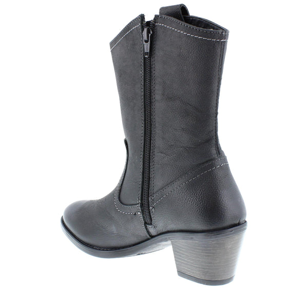 HX London Dallas Women's Leather Mid-Calf Cowboy Boots