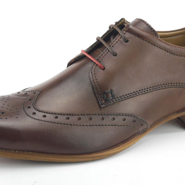 Frank James Clapham Mens Leather Brogue Lace Up Formal Shoes