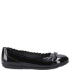 Hush Puppies Lillie Girls' Slip On Ballerina Patent School Shoes