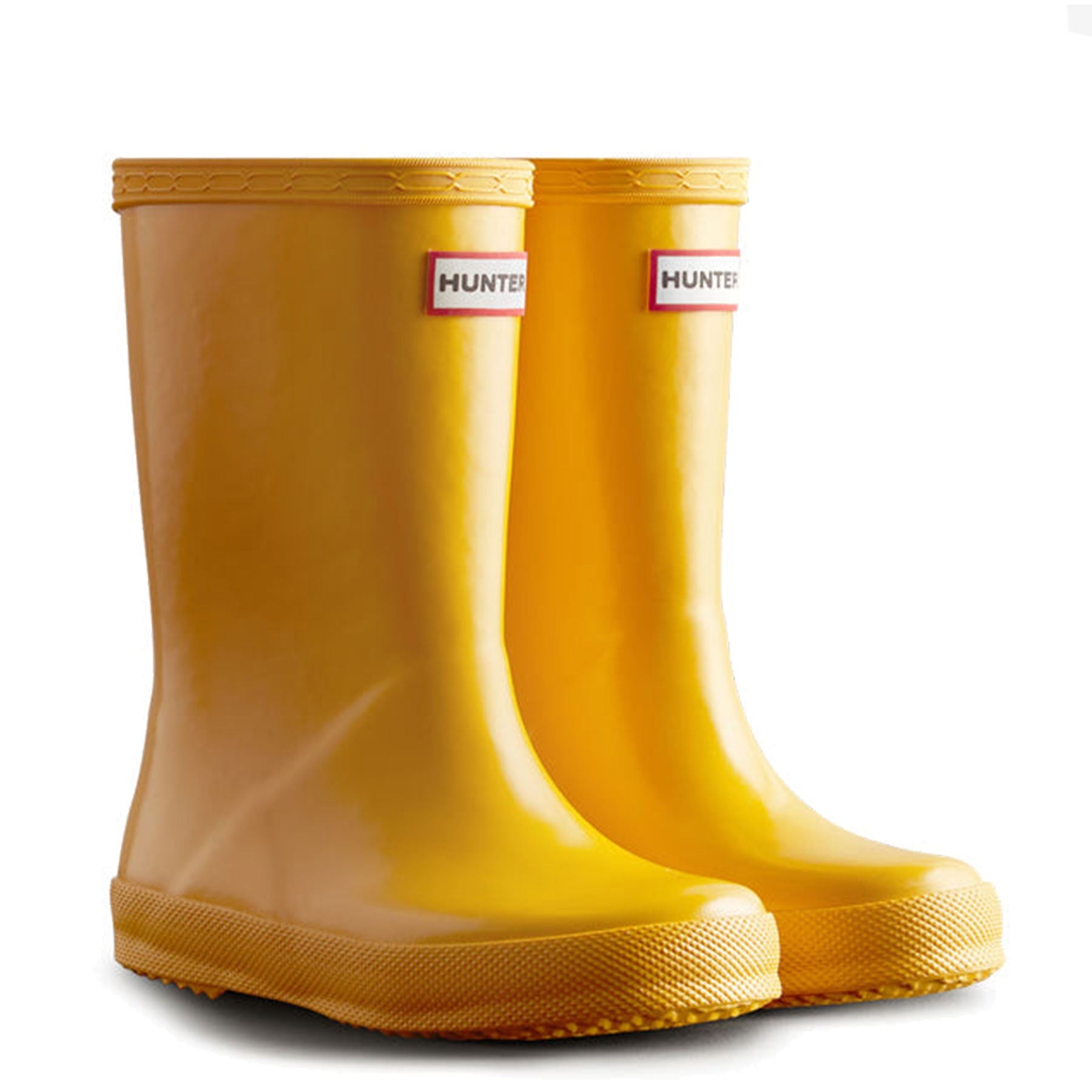 Yellow hunter wellies kids clearance