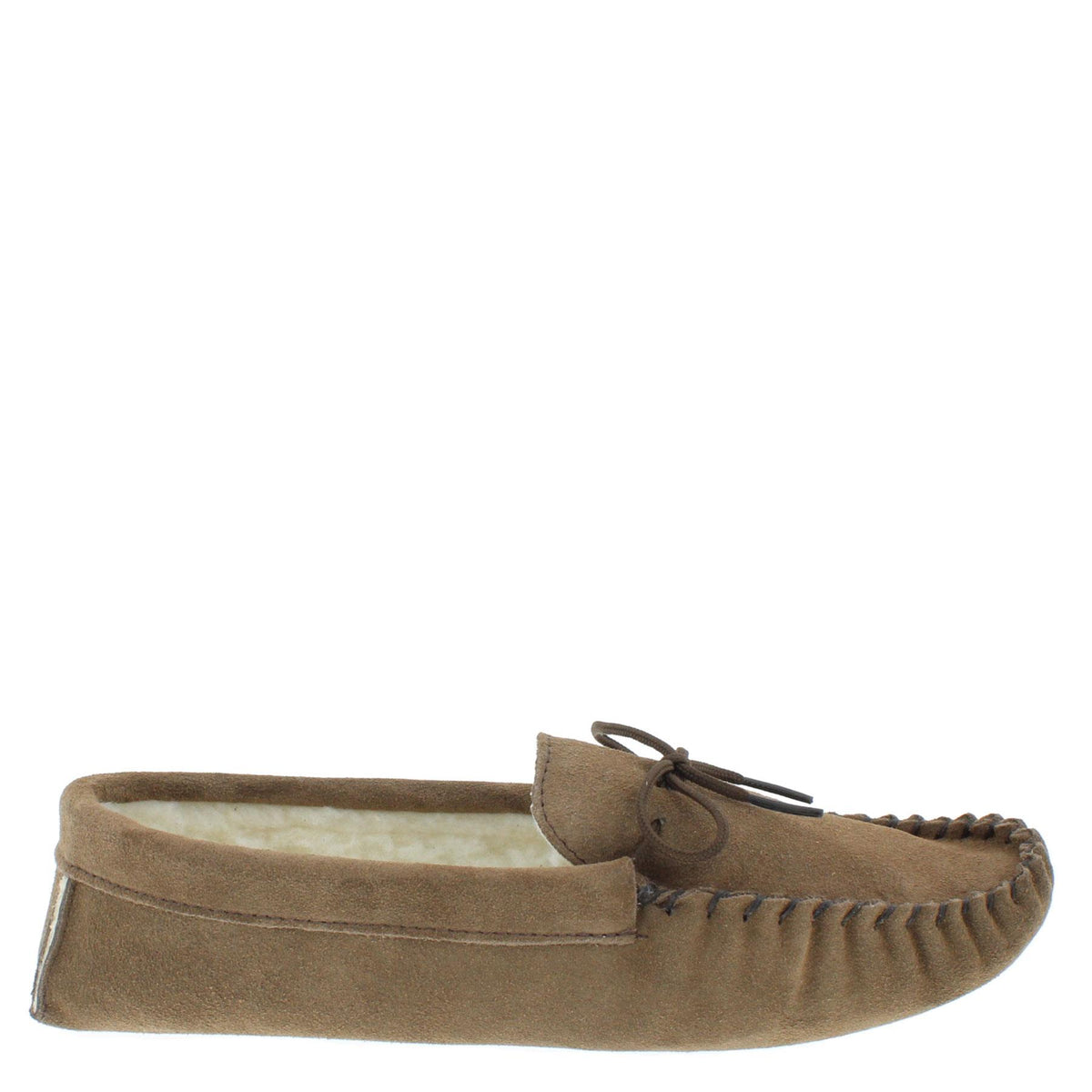 Coopers Suede Fleece Lined Soft Sole Mens Moccasin Slippers Made In England