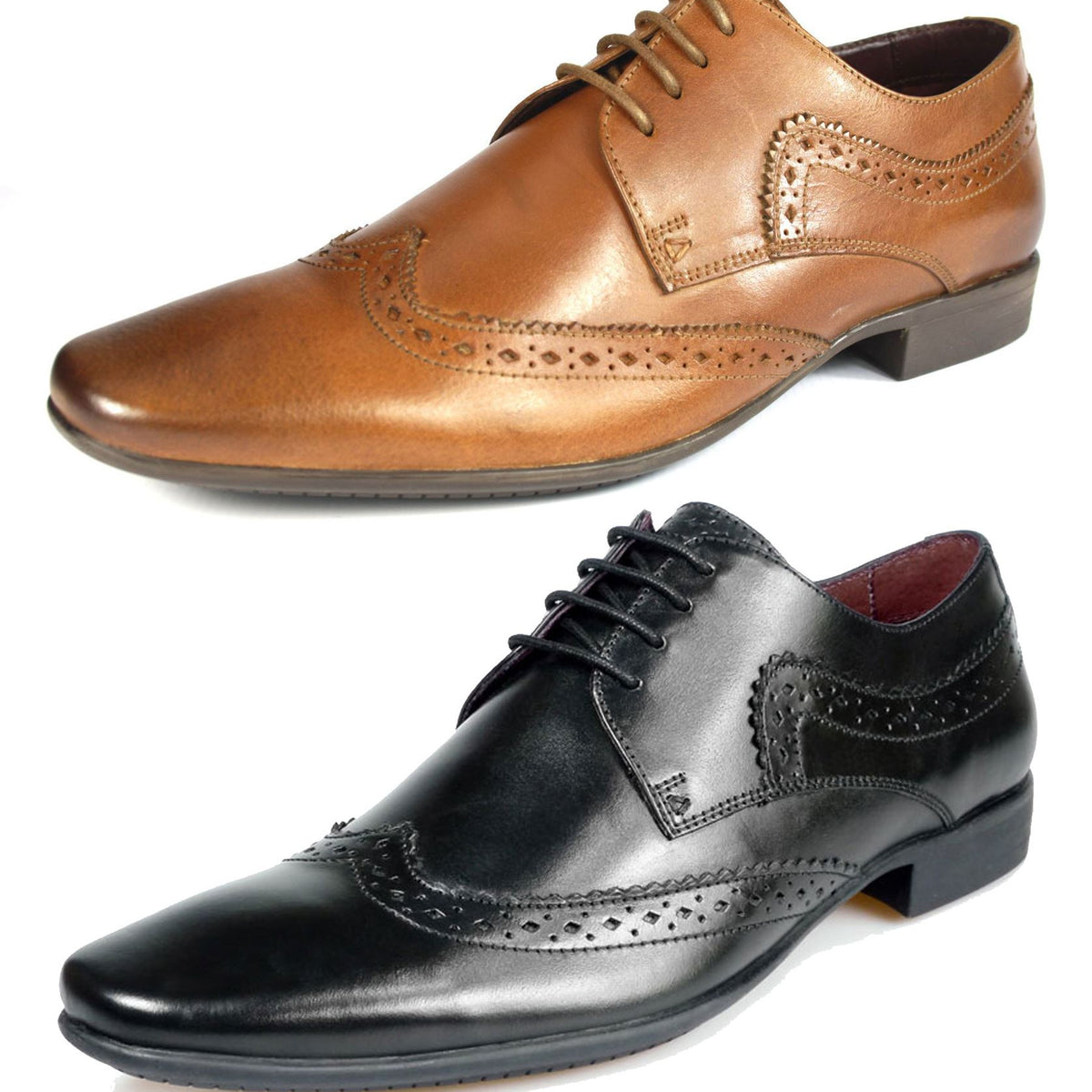 POD Ceres Pointed Toe Mens Leather Lace Up Brogues Formal Casual Shoes