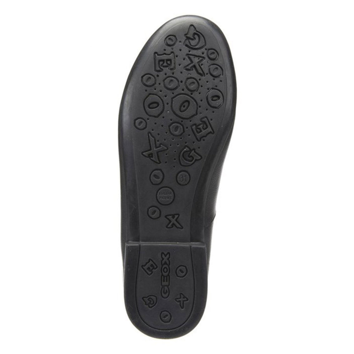 Geox Girls Black Elasticated Plie' School Shoes