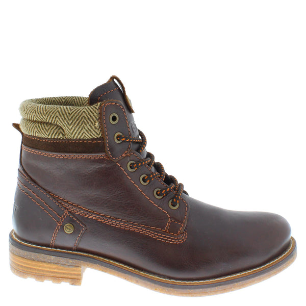 Wrangler Hill Tweed Lace Leather Combat Mens Boots