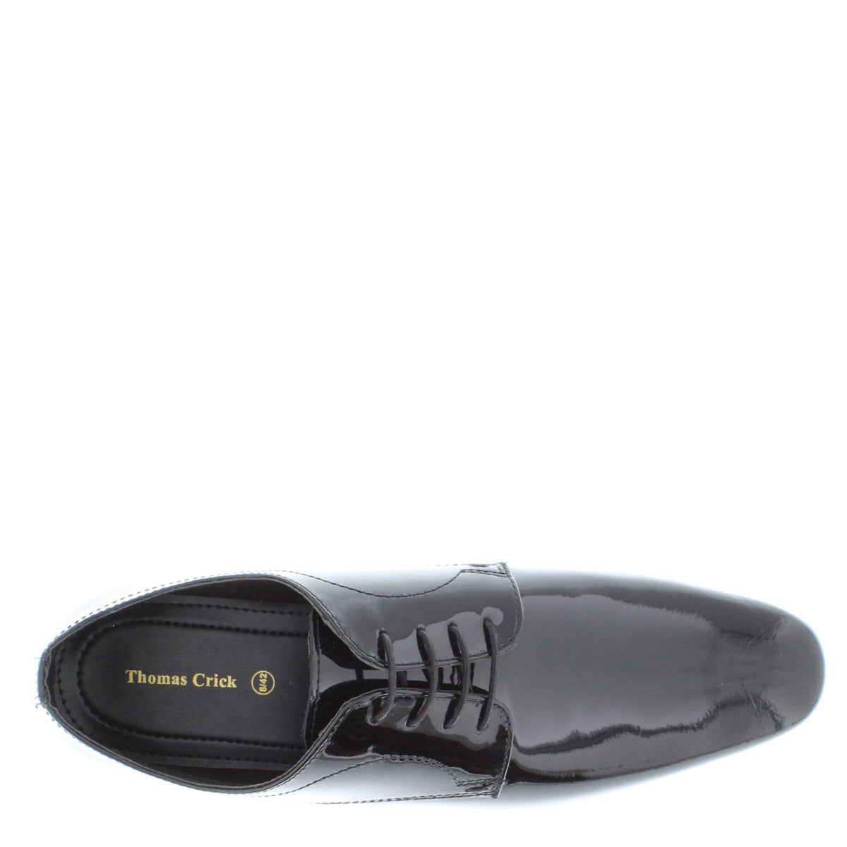 Thomas Crick Lace Up Formal Dress Patent Black Leather Mens Shoes