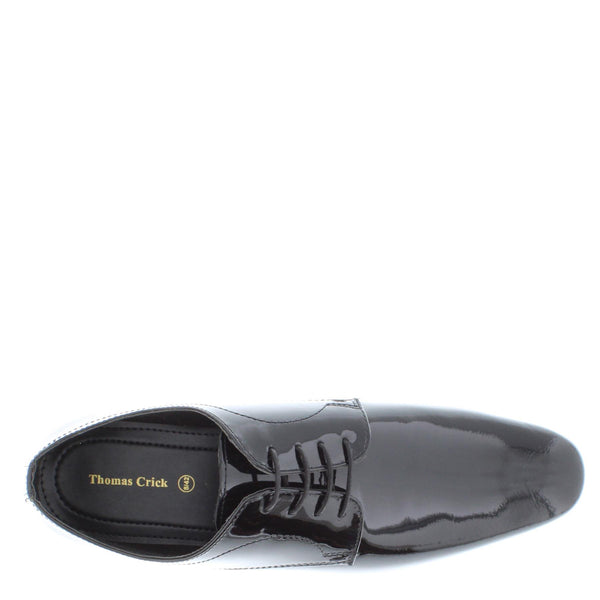 Thomas Crick Lace Up Formal Dress Patent Black Leather Mens Shoes