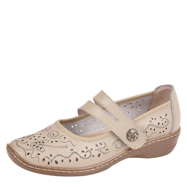 Boulevard L 394 Touch Fastening Perforated Bar Casual Sandals
