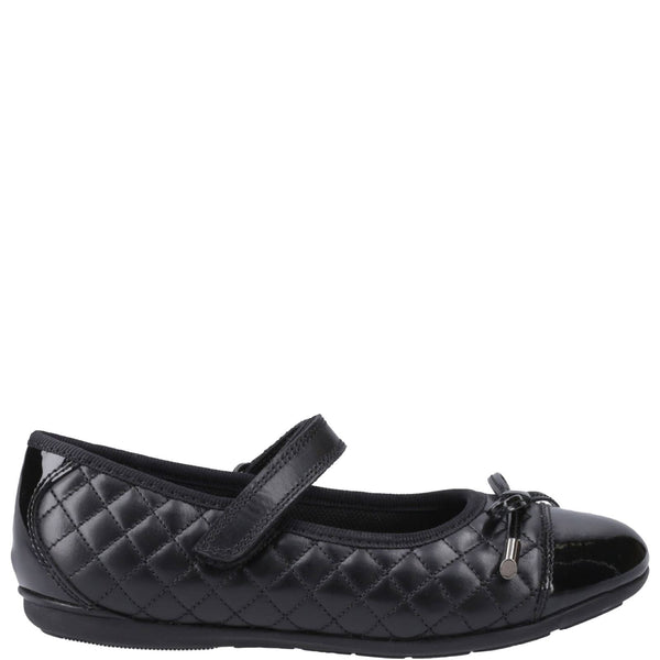 Hush Puppies Lottie Girls' Quilted Ballerina School Shoes