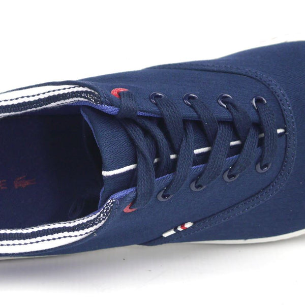 Lacoste Manville Tennis AP SRM Mens Canvas Shoes Navy Blue Trainers