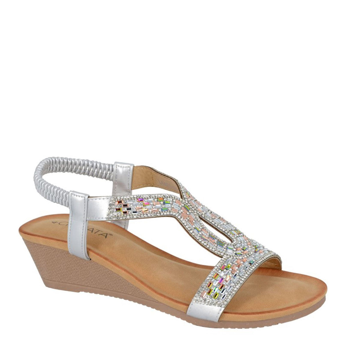 Cipriata Selene Jewelled Elasticated Back Sandals