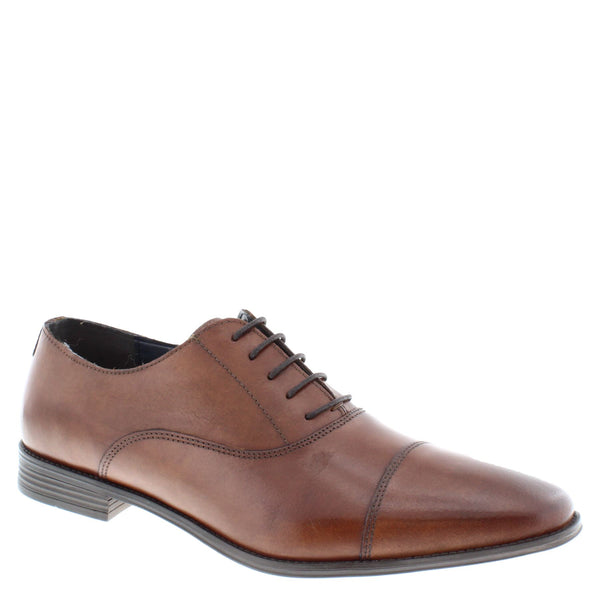 Thomas Crick Men's Leather Lace Up Oxford Cap Shoes
