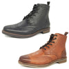 Red Tape Crick Dixon Leather Brogue Lace Up Mens Casual Boots