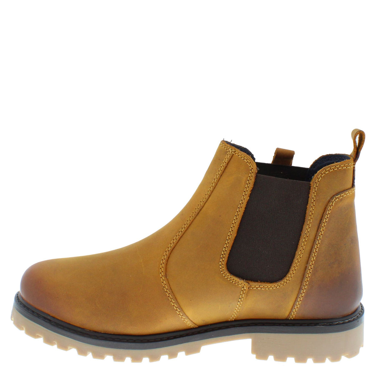 Wrangler Yuma Chelsea Ankle Leather Pull On Mens Boots