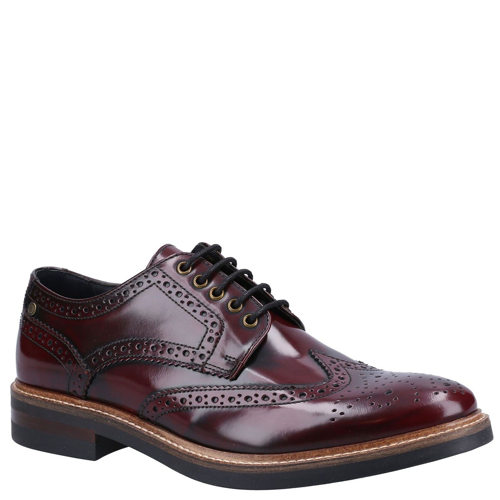 Base London Woburn Hi Shine Brogue Shoes Foot Box