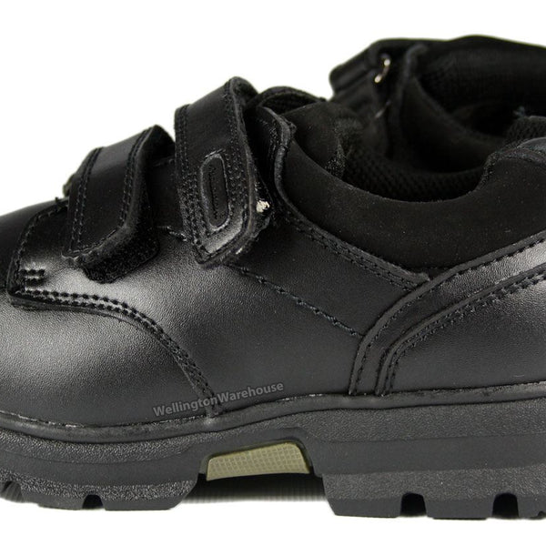 Macadam Alfie Boys Black leather school shoes