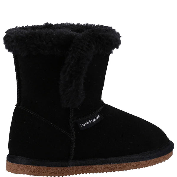 Hush Puppies Ashlynn Kids' Faux Fur Bootie Slippers