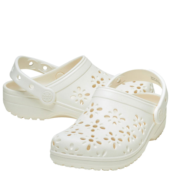 Crocs Kids' Classic Floral Cut Out Clogs