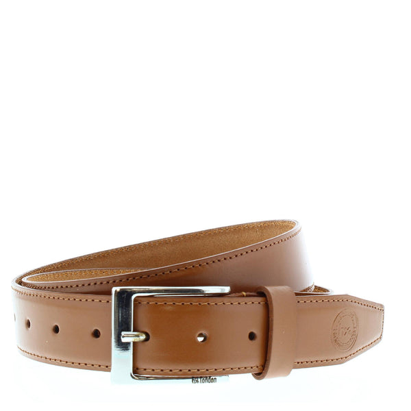 HX London New York Men's Plain Leather Belt