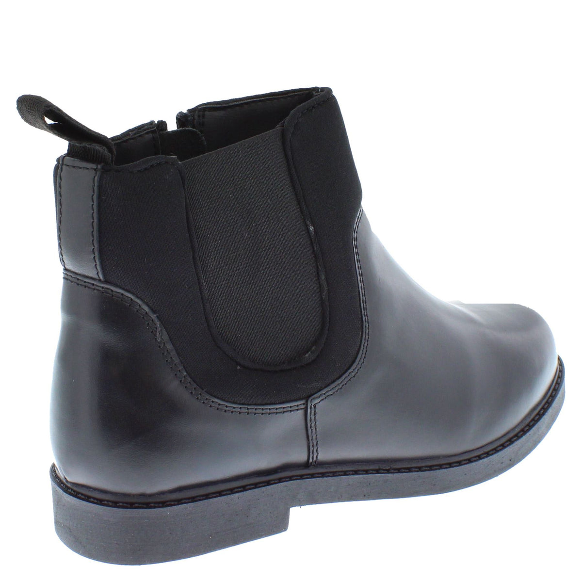 Frank James Epsom Boys Leather Neoprene Zip Up Chelsea Boots