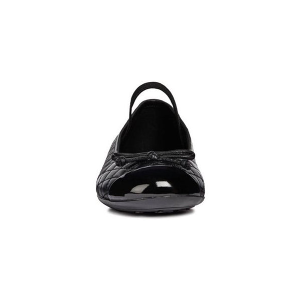 Geox Girls Black Elasticated Plie' Junior School Shoes