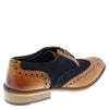 Frank James Redford Mens Leather Lace Up Wingtip Formal Gatsby Evening Brogue Shoes