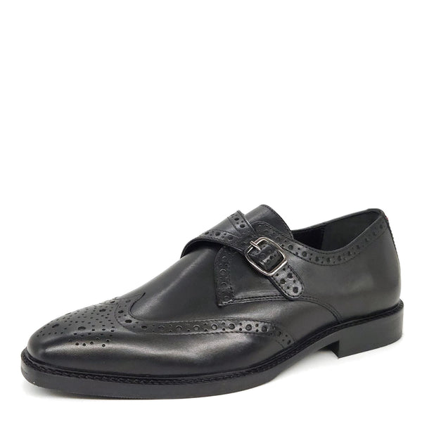 HX London Barnet Monk Strap Brogue Shoes