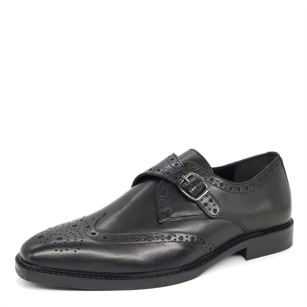 HX London Barnet Monk Strap Brogue Shoes