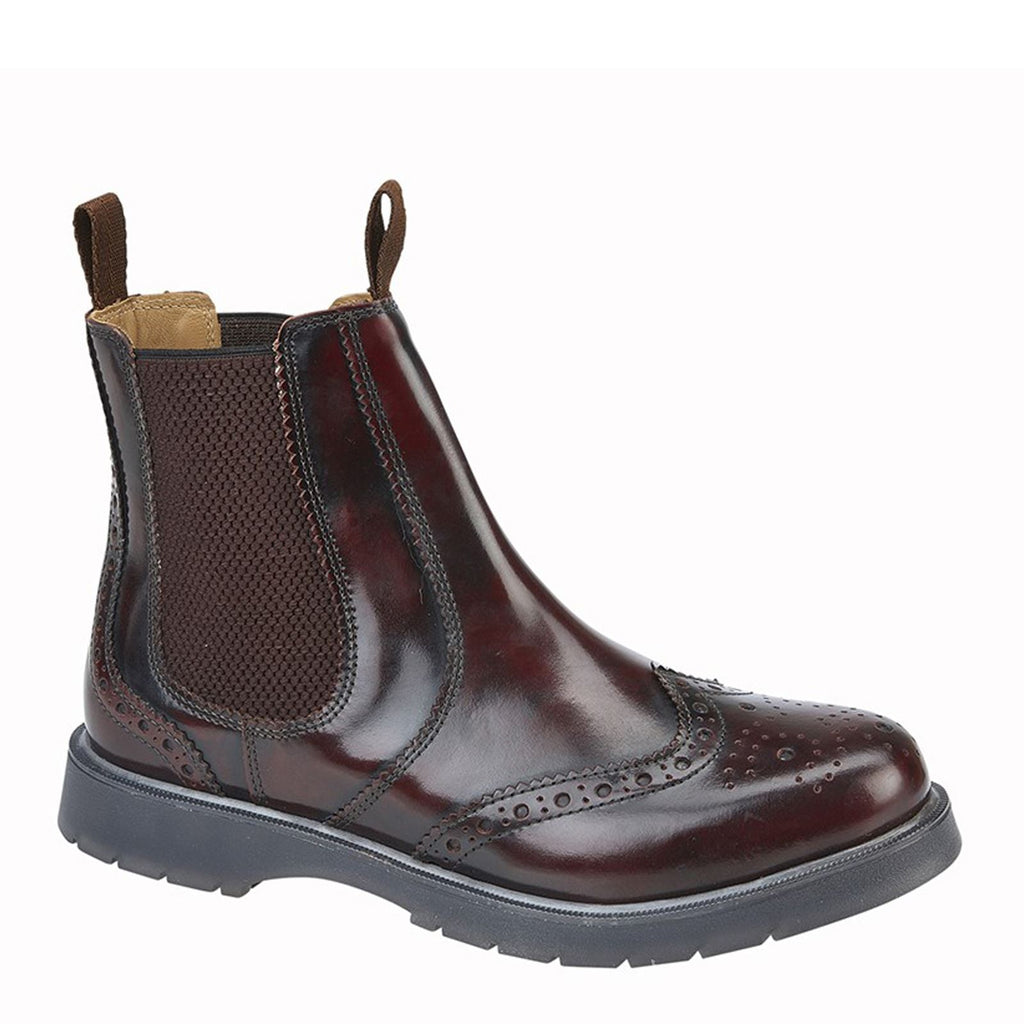 Grafters M 281 Brogue Capped Twin Gusset Chelsea Boots