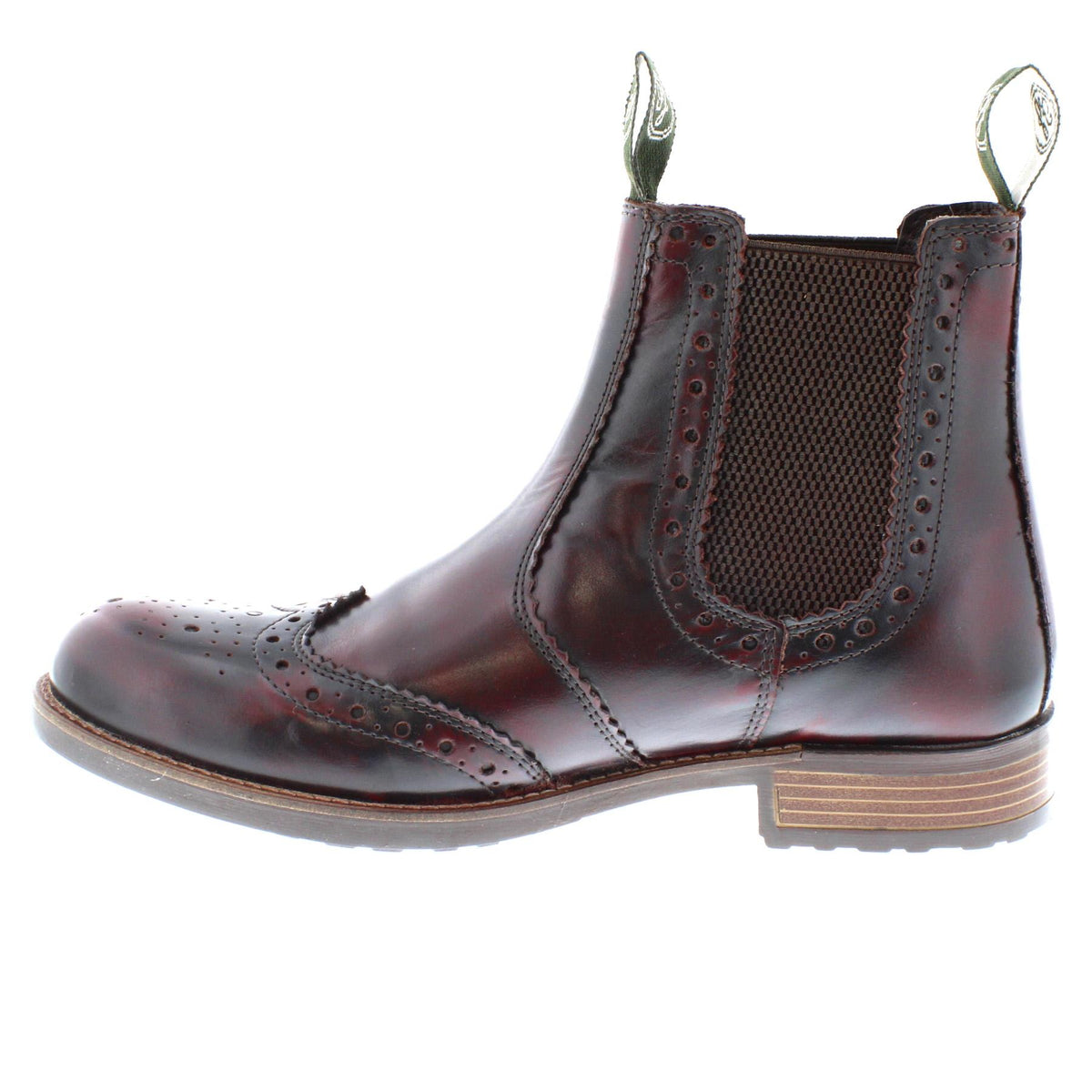 Frank James Chepstow Mens Brogue Chelsea Dealer Cleated Sole Leather Boots