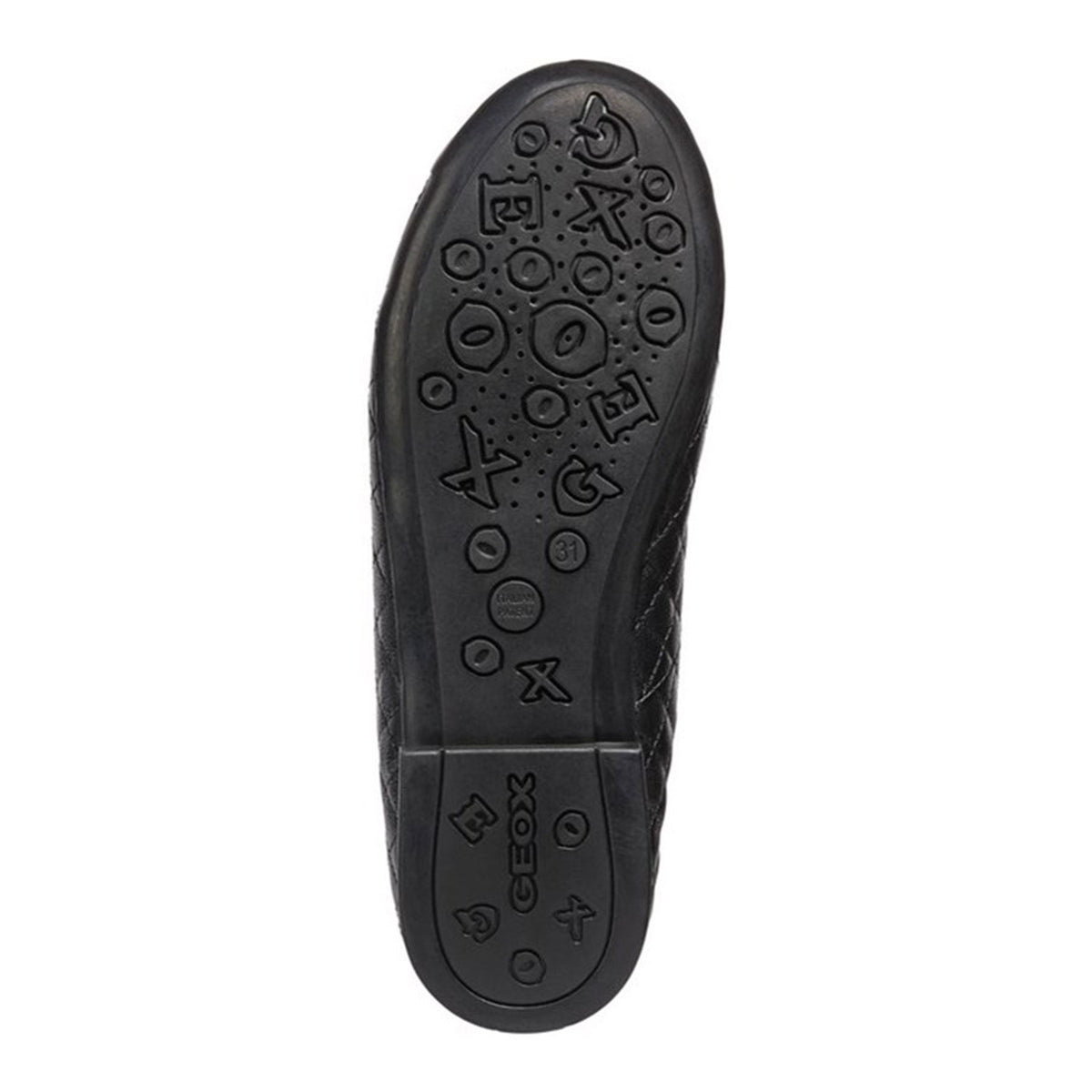 Geox Girls Black Elasticated Plie' Junior School Shoes