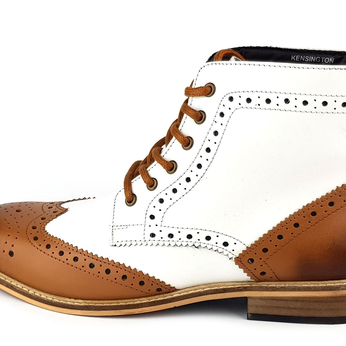 Frank James Kensington Mens Lace Brogue Leather Boots