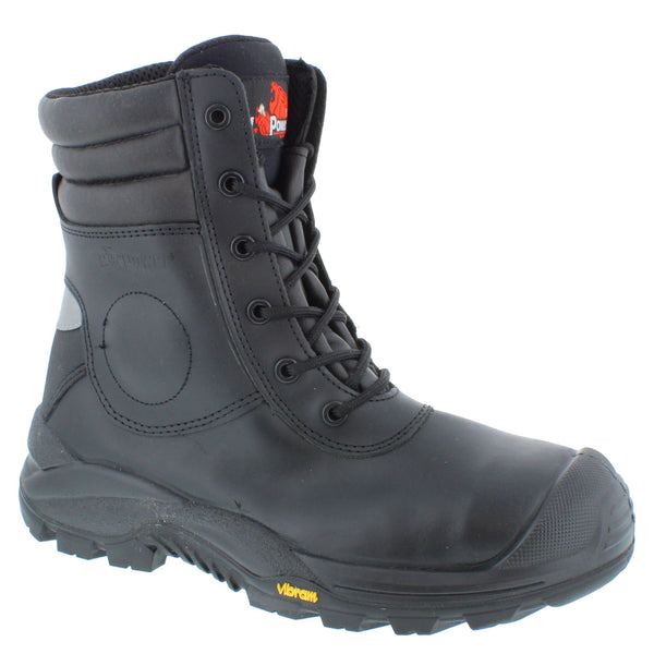 U-Power Leopard Leather Work Hi Leg Vibram Lace Up Toecap Midsole Work Boots