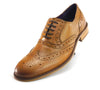 Frank James Redford Mens Leather Lace Up Wingtip Formal Gatsby Evening Brogue Shoes