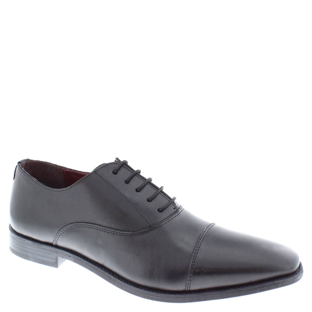 Thomas Crick Men's Leather Lace Up Oxford Cap Shoes
