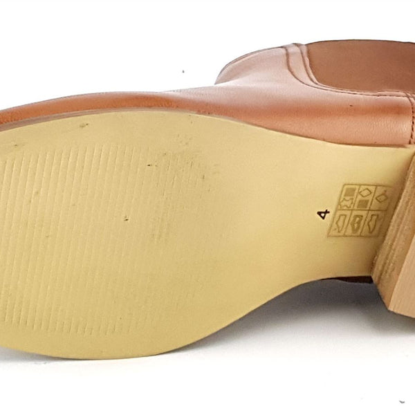 Frank James York Womans Pointed Leather Chelsea Pull On Ankle Heel Boots