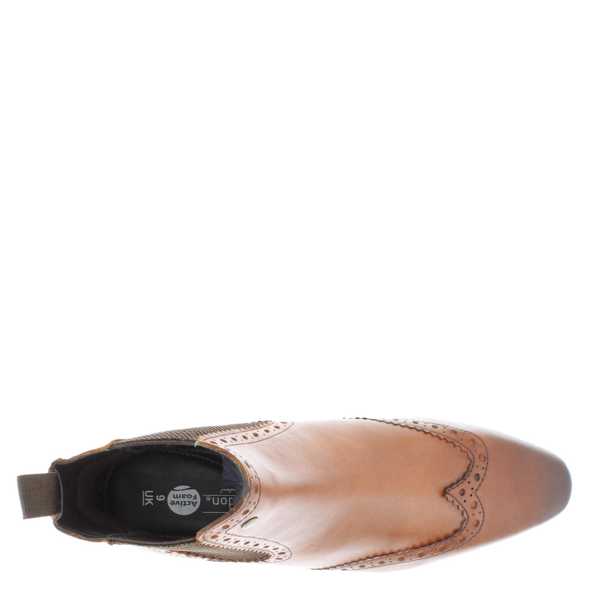 HX London Harlow Men's Leather Pointed Brogue Chelsea Boots