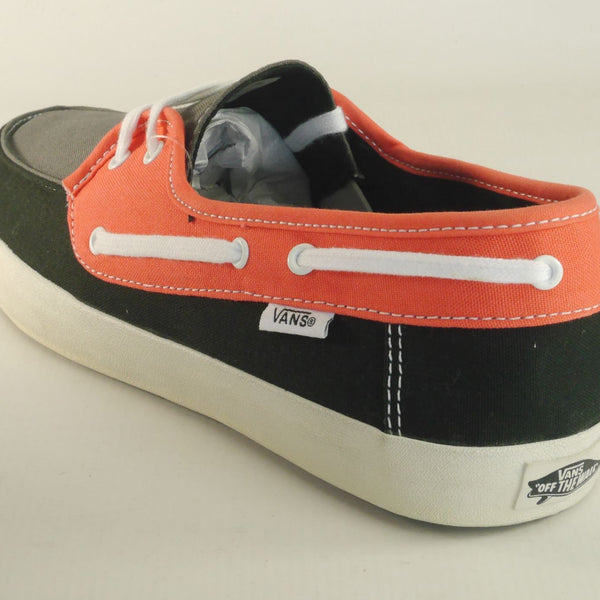 Vans Authentic Chauffeur Mens Lace Up Canvas Grey Black Red Pumps Boat Shoes